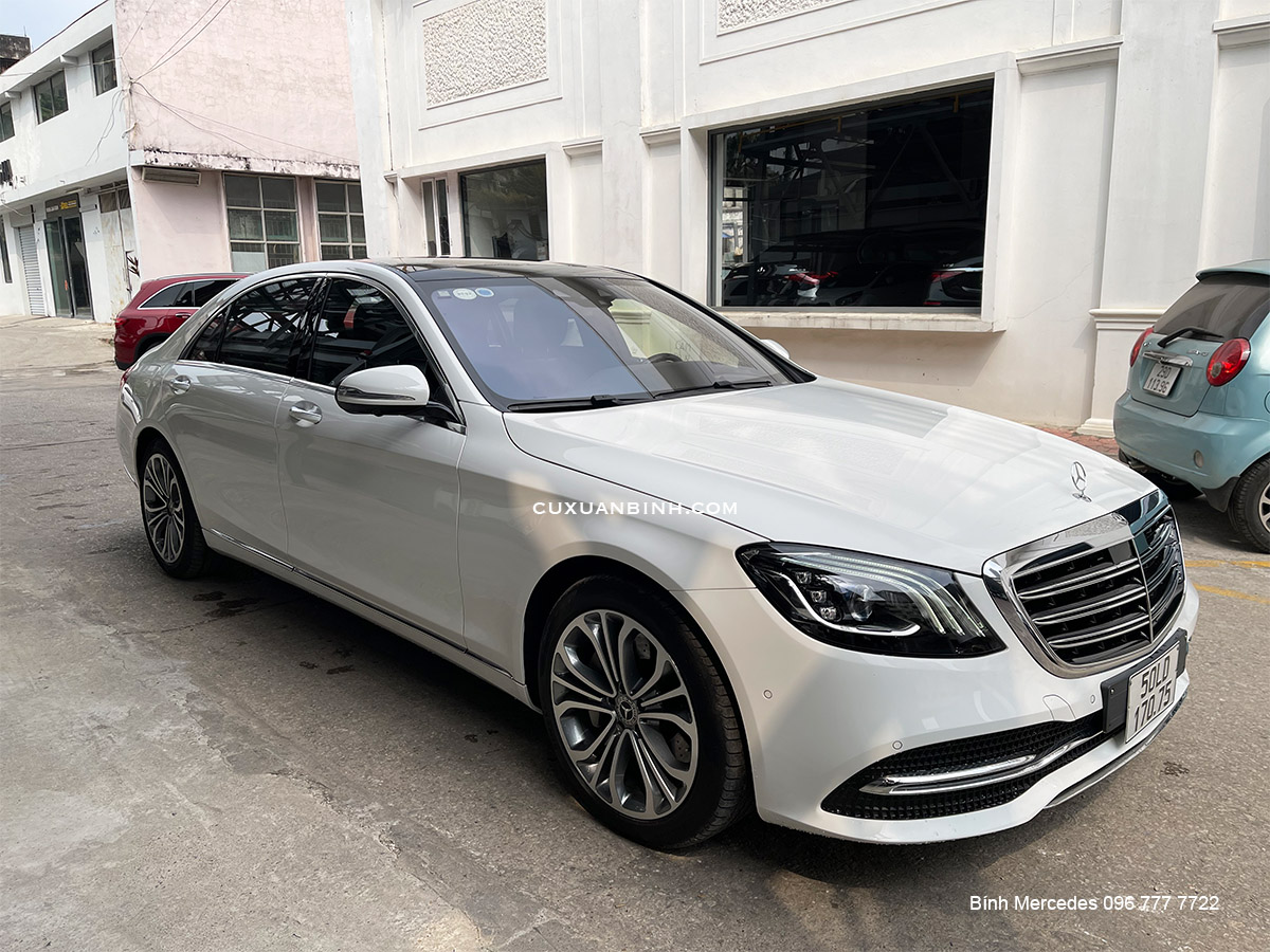 Bán xe Mercedes S450 Luxury đăng ký tháng 1/2021 màu Trắng xe đưa đón chuyên gia Mercedes-Benz Việt Nam
